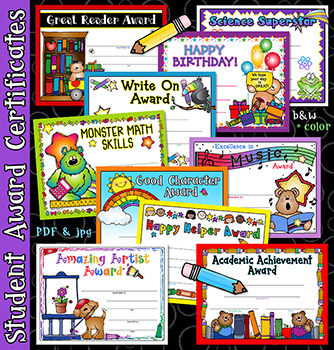 Student Award Certificates Printable Collection