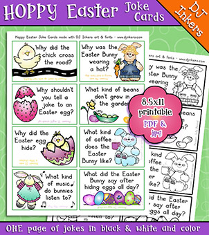 Hoppy Easter Joke Cards for Kids Download
