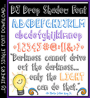 DJ Drop Shadow Font Download