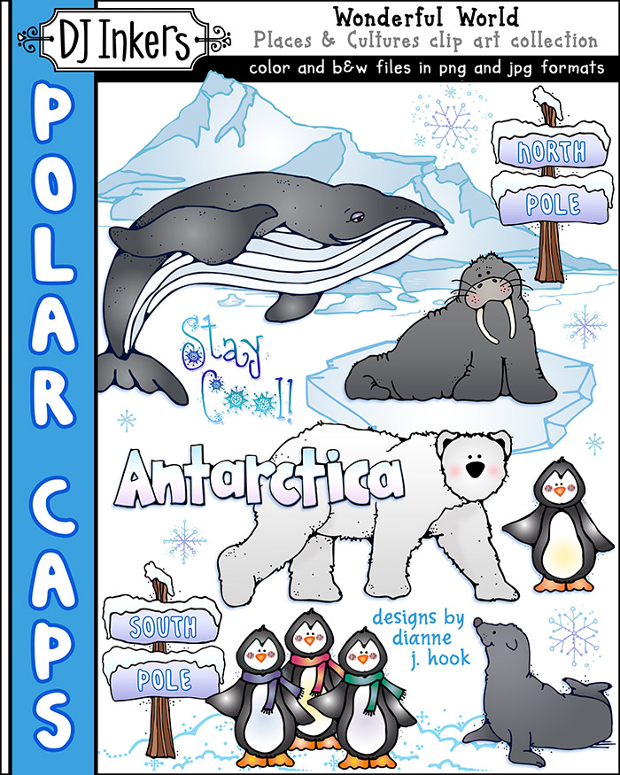 North and South Pole Clip Art - Wonderful World Download