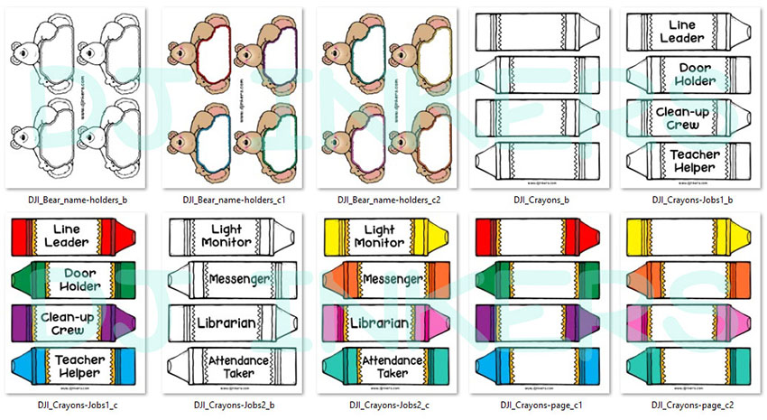 Beary Helpful - Job Assignment Bulletin Board and Labels Kit