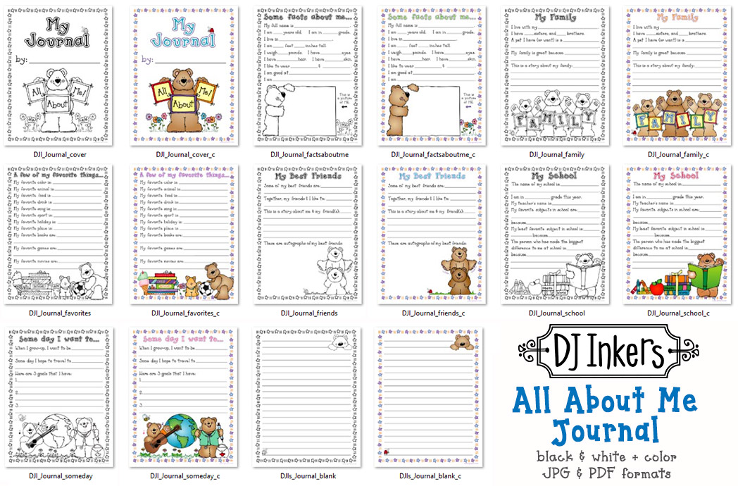All About Me Printable Journal Download