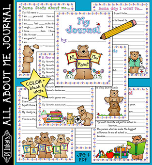 All About Me Printable Journal Download