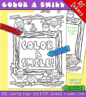 Color A Smile Printable Coloring Page Download