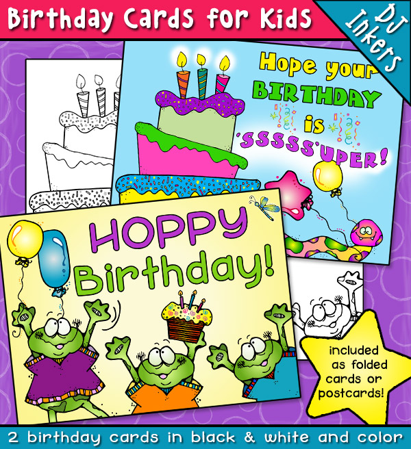 Birthday Cards for Kids Printable Download