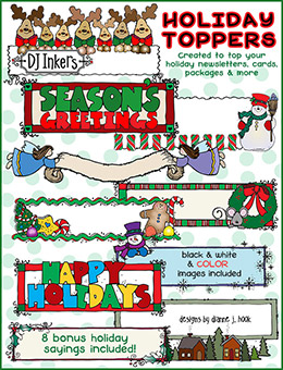 Holiday Toppers Clip Art Download